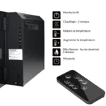 Cheminée murale électrique noire MONZANA – Image 2