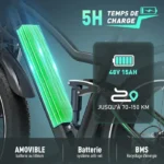 VTT E-BIKE batterie amovible 48V 15AH – Image 3